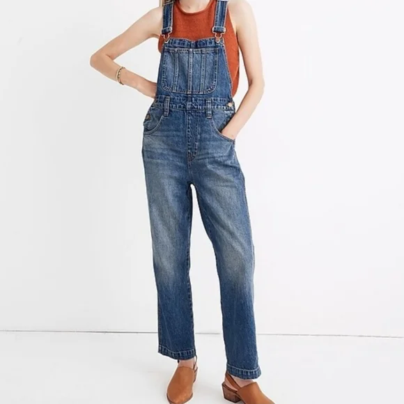 Madewell Straight-Leg Overalls in Elmridge Wash Small - Picture 1 of 10